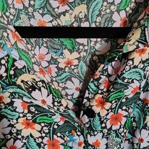 Floral Black and Green Men's Shirt